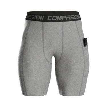 Imagem de Shorts De Compressão Respirável Para Homens Para Corrida E Atividades 