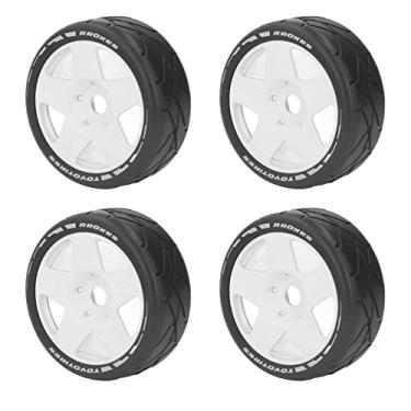 Imagem de KIMISS 4 PCS 1/8 GT RC Rodas Com Pneus de Corrida de Estrada de Forte Aderência e Adaptador de 17 Mm para Desempenho Aprimorado na Estrada (#2)