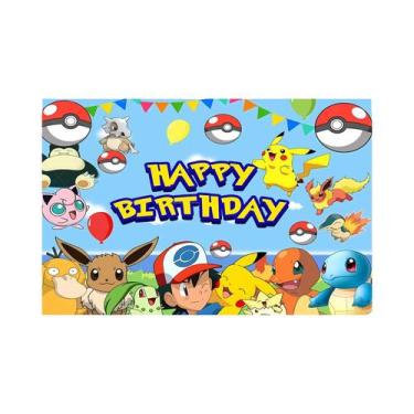 Imagem de Fundo Para Festa De Aniversário De Bebê Pikachu Pokémon, Decoração De 