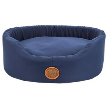 Imagem de Cama Pet com Zíper e Almofada Removível – Toca Confortável para Cães e Gatos Pequenos e Médios – Design Moderno e Lavável(Azul,EXG)