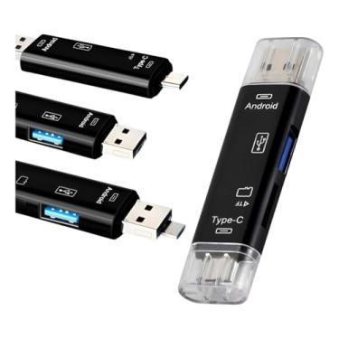 Imagem de Adaptador OTG USB-C com Leitor microSD | Multi Adaptador Type-C para Android | Conecte Pendrive, Teclado, Mouse e Cartão de Memória | Plug & Play
