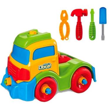 Imagem de Caminhão Didático Baby Colorido Montar e Desmontar com Chave - Usual, 