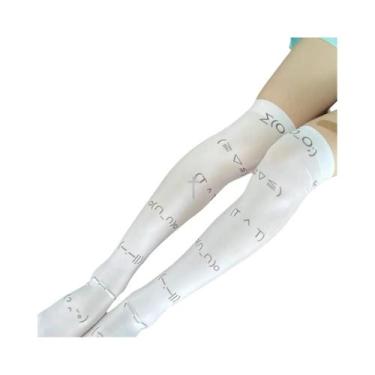 Imagem de Meias Longas Brancas Harajuku Com Estampa De Desenho Animado, Cosplay 