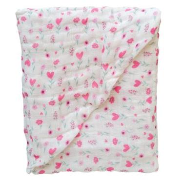 Imagem de Toalha Fralda Babê Soft com Capuz Banho Criança Menino Menina Algodão 