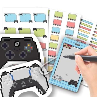 Imagem de Etiqueta Escolar Menino com TAG + Caneta (Video Games Colorido, Etiquetas + 1 TAG de Mochila)