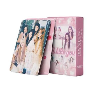 Imagem de Cartões Fotográficos Brilhantes Kpop Idol ILLIT 55 Peças/Conjunto Yuna