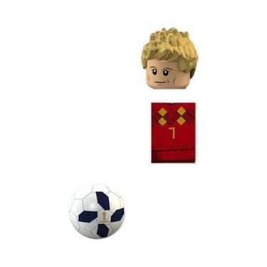 Imagem de Modelo De Brinquedo De Blocos De Construção Mini De Jogadores De Futeb