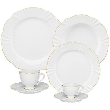 Imagem de Aparelho de Jantar chá e Café 42 Pçs Porcelana Soleil Victória Ouro Oxford