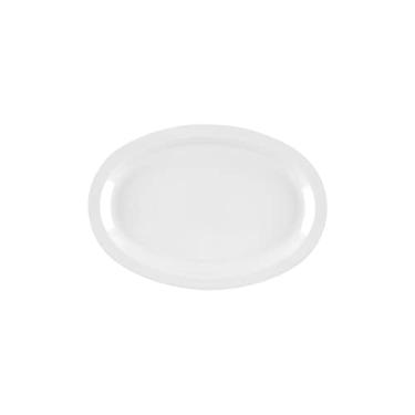 Imagem de Prato oval de melamina G.E.T. OP-612-W-EC, 29,8 cm x 21 cm, branco (conjunto de 4)