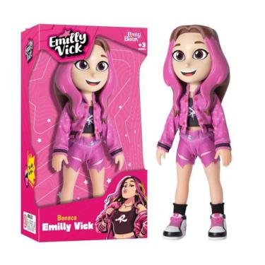 Imagem de Boneca Emily Vick Dos Rosa Youtuber Infantil Articulada 25Cm - Baby Br