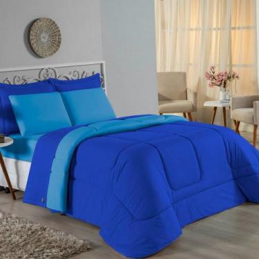 Imagem de Edredom Casal Nobre 1 Peça Dupla Face 2,00m x 2,20m Malha 100% Algodão