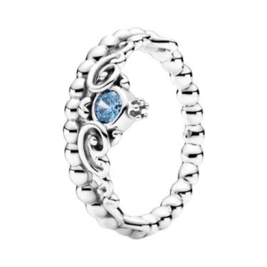 Imagem de Anel Feminino De Prata Esterlina 925 Com Coração E Flor, Tamanhos 6-9,