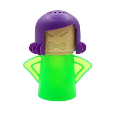 Imagem de Angry Mom Limpador a vapor de micro-ondas, desinfete sua cozinha com vinagre e água (verde)