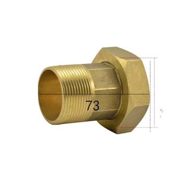 Imagem de 5.1 cm fêmea para 1-1/5.1 cm macho de latão sextavado união tubulação água gás óleo para medidor de água