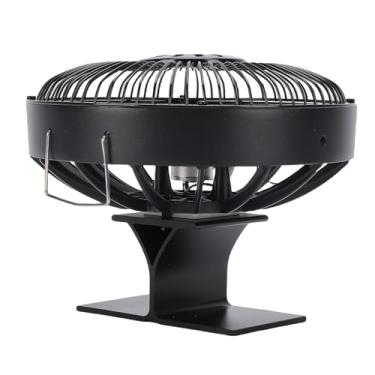 Imagem de AUNMAS Ventilador de Lareira Movido a Calor, Ventilador de Fogão a Lenha para Aquecedor de Queimador de Gás de Pelota, Aquecimento de Acampamento Em Rv, Liga de Alumínio Redonda