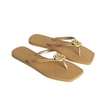Imagem de Chinelo Feminino Dedo Quadrado Capodarte Dourado-Feminino