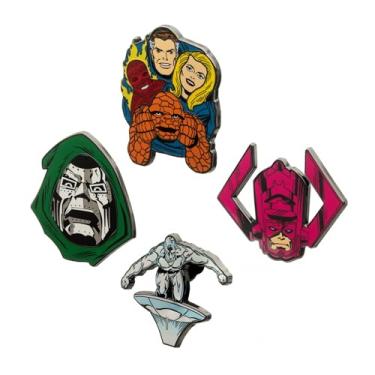 Imagem de Fantastic Four Classic Blind Box Pin – Pins colecionáveis de super-heróis