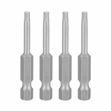 Imagem de HARFINGTON 4 peças chave sextavada broca 7/162.6 cm SAE 1/10.2 cm haste sextavada 2" (50 mm) comprimento S2 aço chaves de impacto magnéticas grau industrial, chave de fenda elétrica hexagonal, cinza