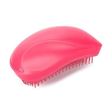 Imagem de Akozon Escova de Cabelo Desembaraçadora para Cabelos Cacheados - Pente de Escova de Cabelo Desembaraçador Doméstico Profissional para Cabelos Lisos e Brilhantes, Uso úmido e Seco (Rosa)