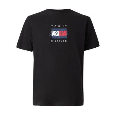 Imagem de Camiseta Tommy Hilfiger Linear Flag Graphic Tee Branco-Masculino