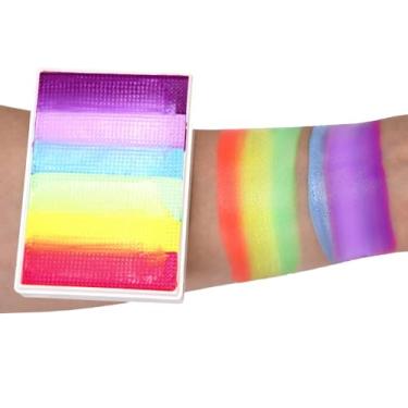 Imagem de Paleta de Bolo Dividido Pintura Facial e Corporal à Base D água Nível Profissional Segura sem 此处原文本 Non- 后内容缺失 保留原不完整表述 para Halloween Cosplay Festa Fantasia Festival Artistas Adultos