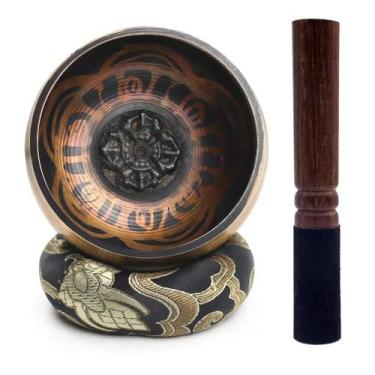 Imagem de Conjunto De Tigelas Tibetanas De Canto Para Meditação, Yoga, Relaxamen