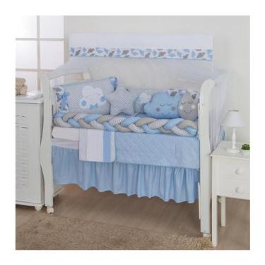 Imagem de enxoval para mini berço com trança e saia - chuva de amor - Beatriz Ba