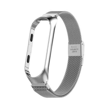 Imagem de Pulseira De Metal Em Aço Inoxidável Para Xiaomi Mi Band 6 5 4 3, Subst