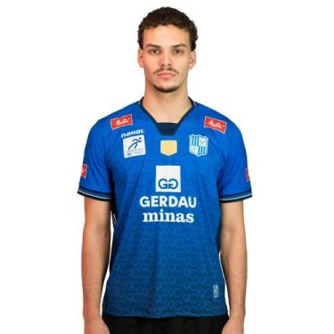 Imagem de Camisa de Vôlei Oficial Gerdau Minas 90 Anos Azul Masculina - Nakal, G