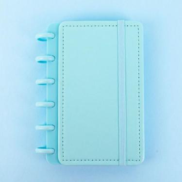 Imagem de Caderno Para Anotações Bloco De Notas Escolar Folhas Pautadas, Azul