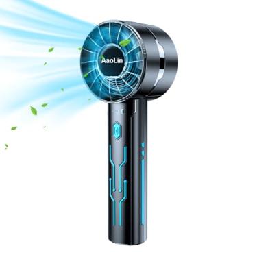 Imagem de Mini ventilador portátil de alta velocidade, mini ventilador pessoal recarregável por USB (motor de alta velocidade de 7000 RPM, dura de 4 a 16 horas) Ventoinhas potentes de 4 velocidades para o