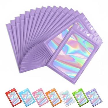 Imagem de Saquinho Plastico Poolsy Zip Lock 7x10 Colorido 50 Unidades, Roxo