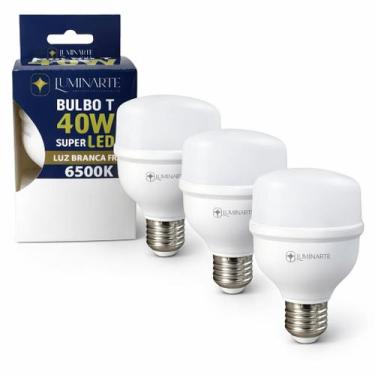 Imagem de Kit 3 Lâmpadas Led Bulbo 40w E27 Branco Frio Inmetro Luminarte