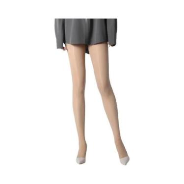 Imagem de Meia-calça Feminina De Cintura Alta Com Brilho, 1 Ou 3 Peças, Legging 