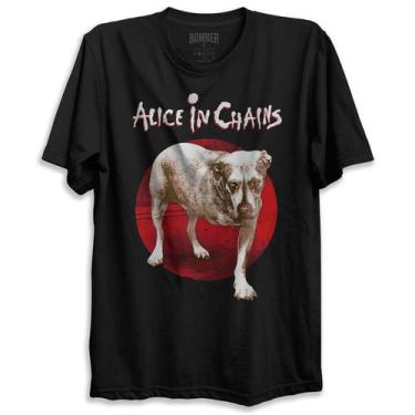 Imagem de Camiseta Preta Banda Alice In Chains Tri Pod Bomber Rock, EG