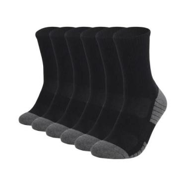 Imagem de Meias Esportivas Masculinas De Algodão Resistente, 3 Pares, Meias Anti