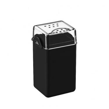 Imagem de Saleiro Pimenteiro 70ml Preto Porta Tempero 5x4x8cm Plástico Coza Disp