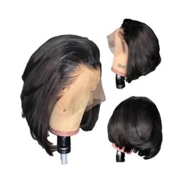 Imagem de Peruca Curta Bob Loiro Mel Com Renda Frontal, Cabelo Humano Remy Brasi