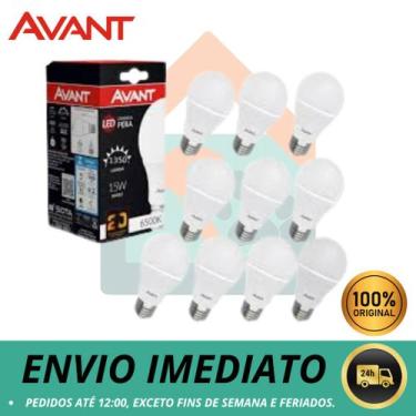 Imagem de Lâmpadas Kit com 10 de Led Pera Bulbo 15W 6500W Branco Frio Avant