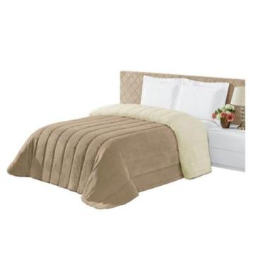 Imagem de Coberdrom Edredom Cobertor Sherpa Pele de Carneiro Casal Queen Toque A