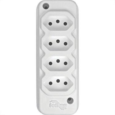 Imagem de Tomada Barra Techna Quadrupla 2Polos+T 10A Branco