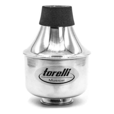 Imagem de Surdina P/ Trompete Harmon Wow Wow Aluminio Polido Torelli