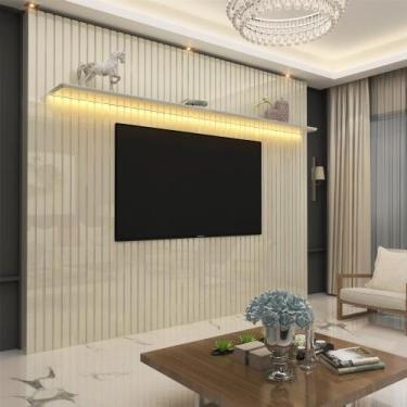 Imagem de Painel para TV até 90 Polegadas 250cmx230cm Ripado com LED 100% MDF No