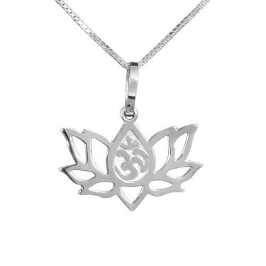 Imagem de Colar Flor de Lótus Coleção Espiritualidade Prata 925 - Sam Joias