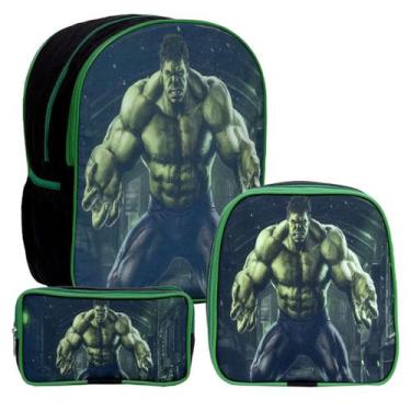 Imagem de Mochila Incrivel Hulk Infantil Menino Costas Volta as Aulas - TOYS 2U
