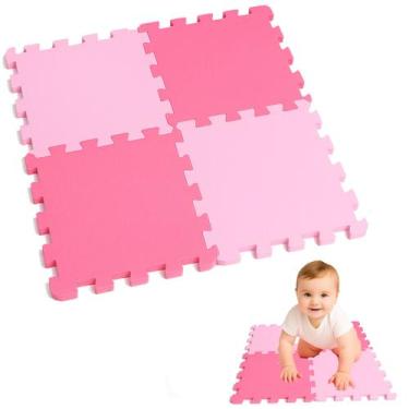 Imagem de Kit 4 Placas Tatame Eva Tapete Atividade Bebe Cores Conforto - Evamax,