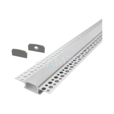 Imagem de Sistema De Canal De Alumínio LED Embutido De 50cm 1M Com Slot Grande D