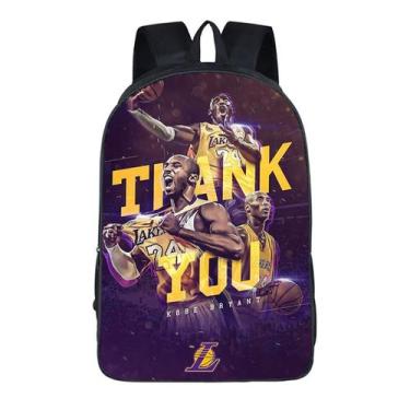 Imagem de Mochila escolar infantil Kobes Bryants com impressão 3D Oxford - yiwei