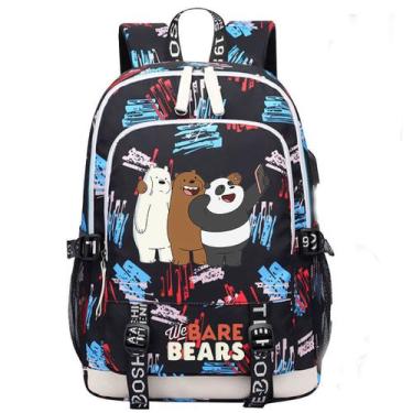 Imagem de Mochila escolar Wes Bares Bears Anime Schoolbag para crianças - yiweis