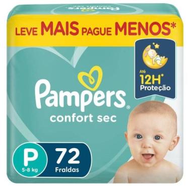 Imagem de Fralda Pampers Confort Sec Bag P Com 72 Unidades